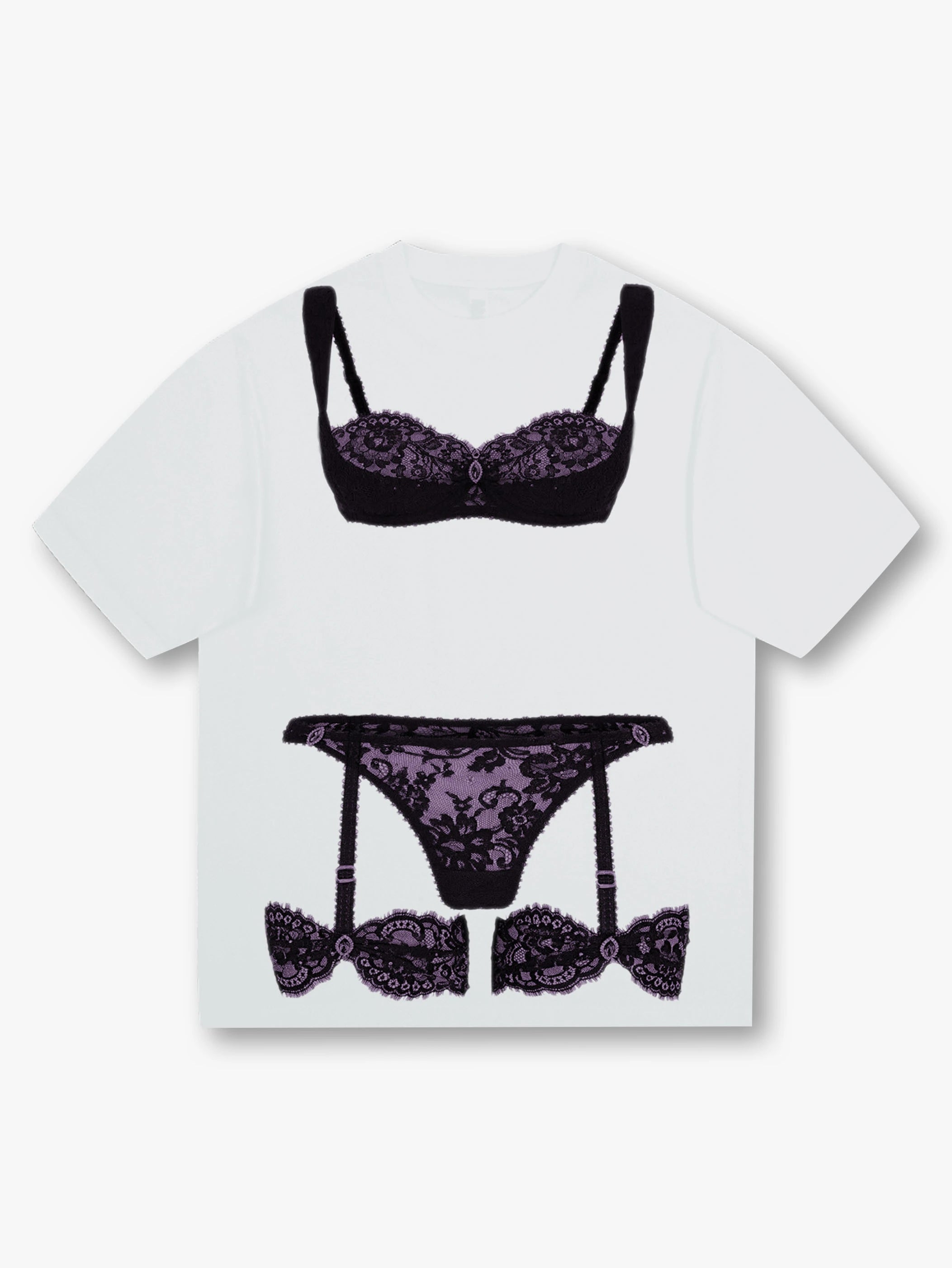 Bold Lingerie Lace Fashion T-shirt -122