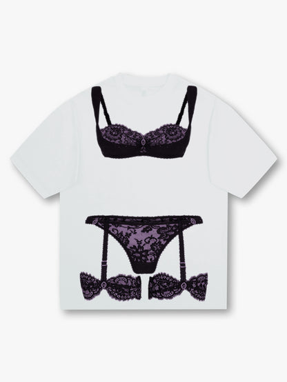 Bold Lingerie Lace Fashion T-shirt -122