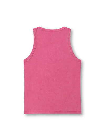 Débardeur femme doigt d'honneur rose bling-bling-249