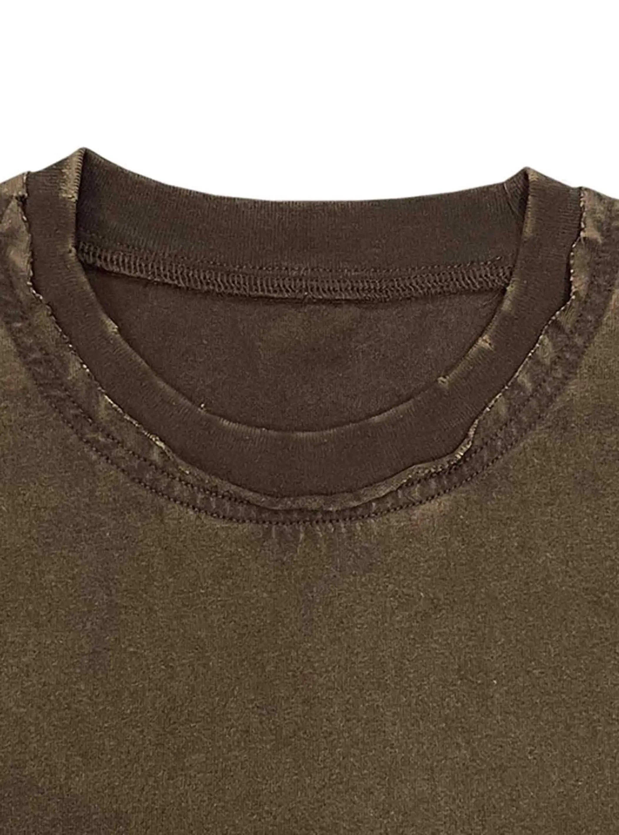 Vintage Cross Gemmed Grunge Tee-462