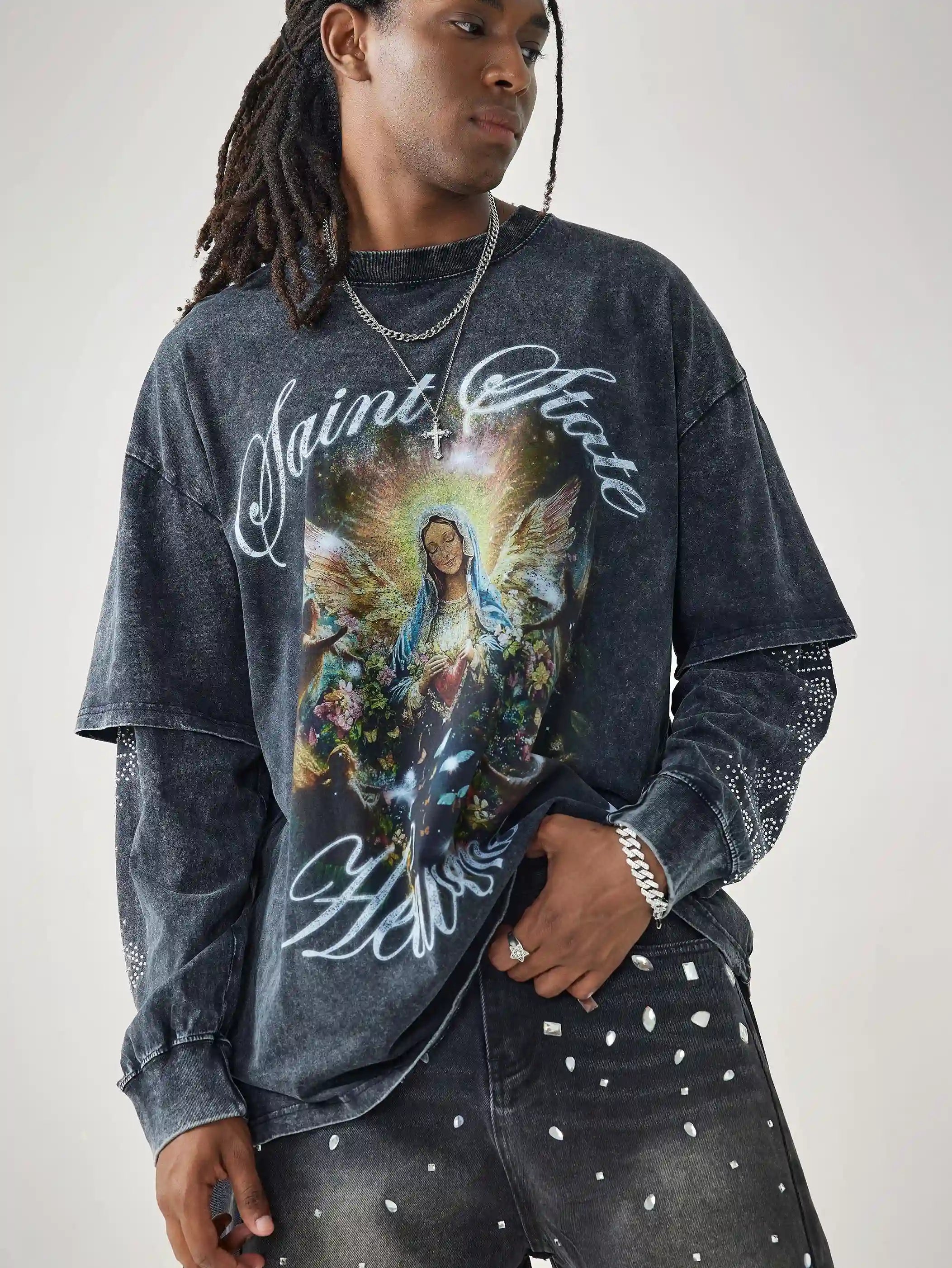 Heavensent Angel Awakening Long Sleeve T-shirt-156B