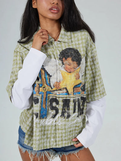 Layered Boxy Grunge Cherub L/S-714