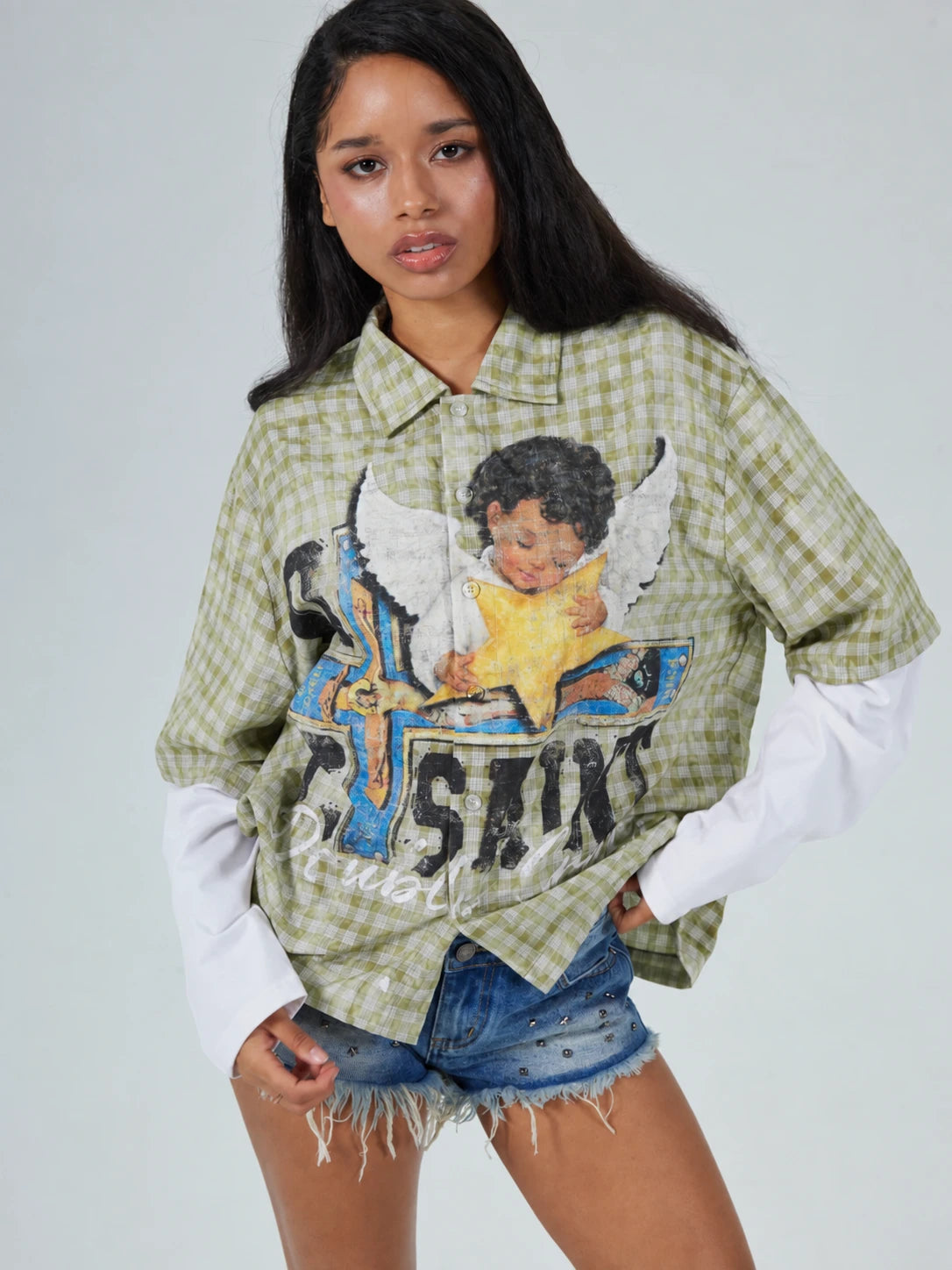 Layered Boxy Grunge Cherub L/S-714
