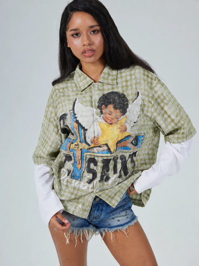 Layered Boxy Grunge Cherub L/S-714