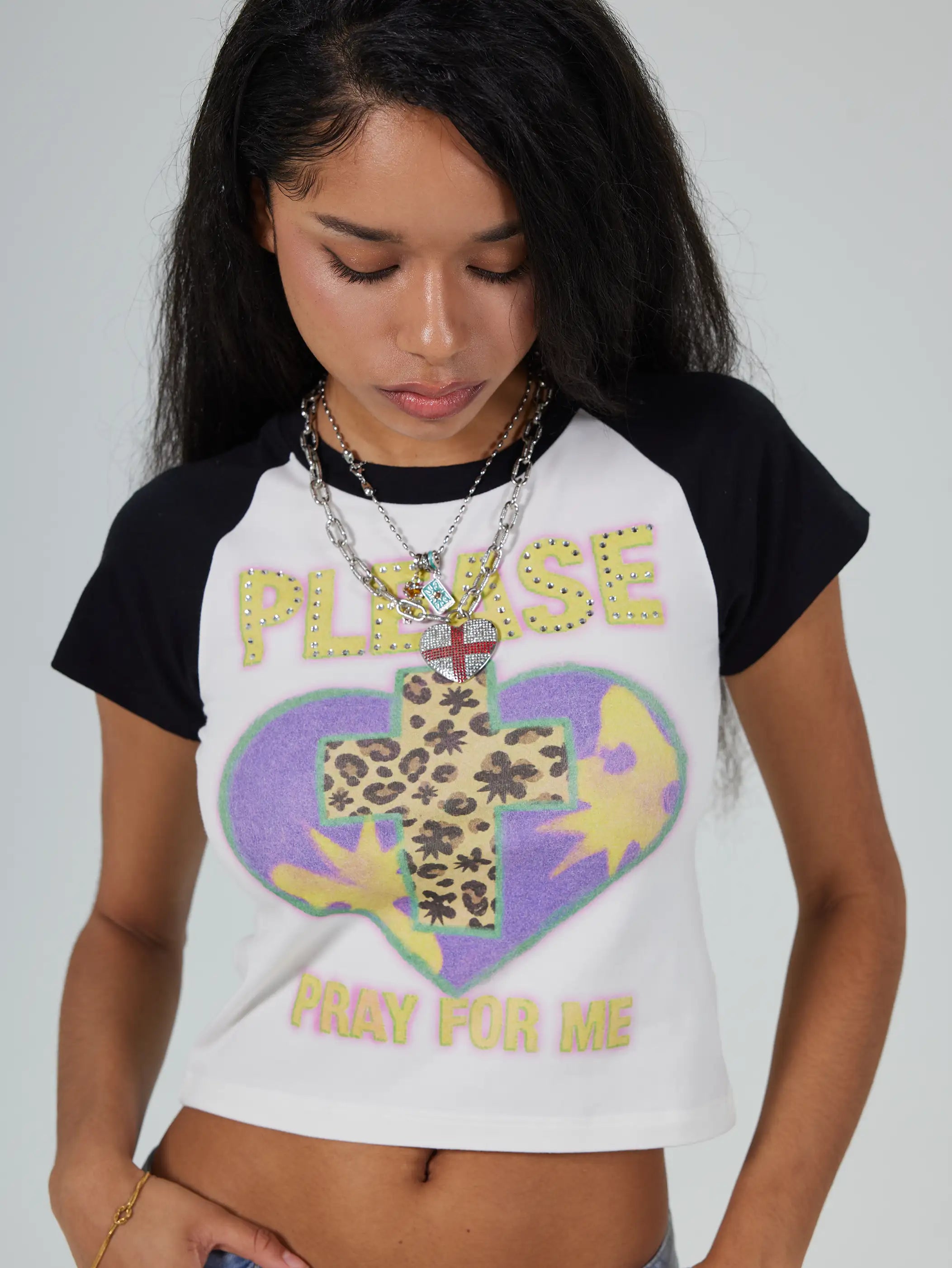 Washed Camo Cross Crop Top-683