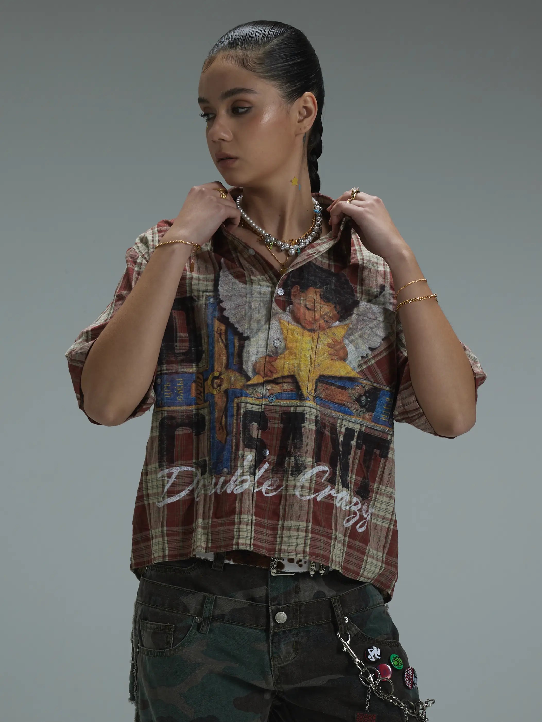 L.A. Grunge Cracked Cherub Shirt-427