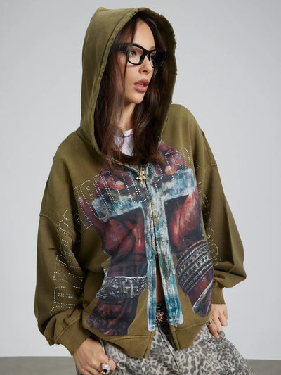 Faithful Strength Sudadera con Capucha-353