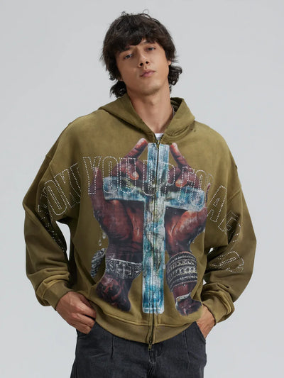 Faithful Strength Sudadera con Capucha-353