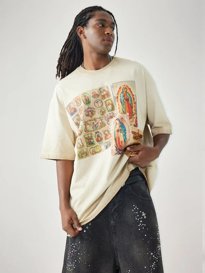 Holy Card Collage T-shirt-173