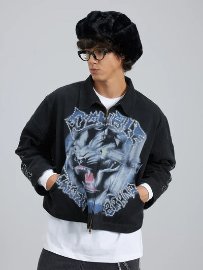 Chaqueta Pantera con Purpurina-357