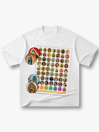 Virgin Mary Guadalupe T Shirt Catholic Saints Graphic Tee Religious Jesus Art Unisex-183