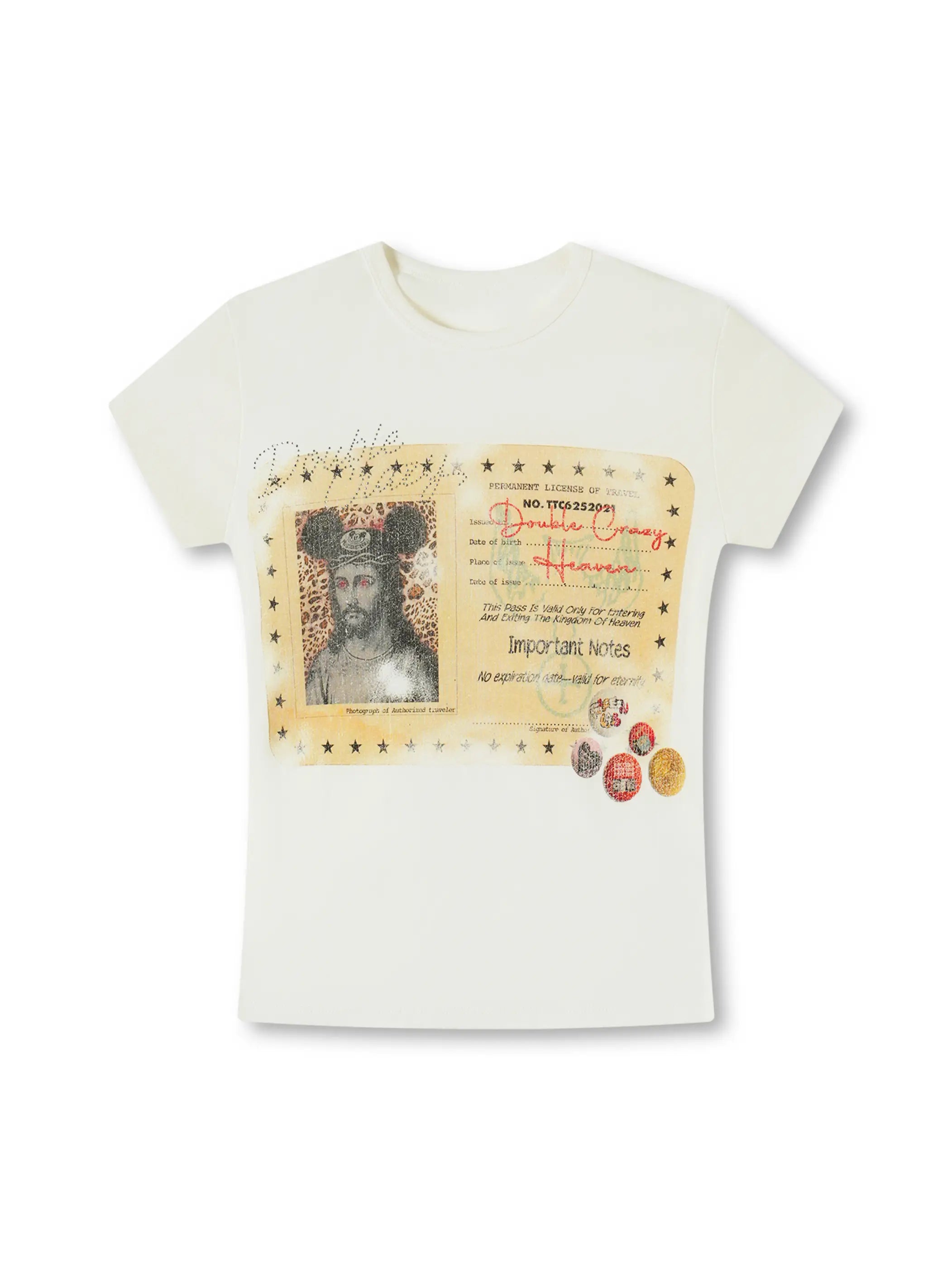 Vintage Ironic Rhinestone BabyTee-429XT