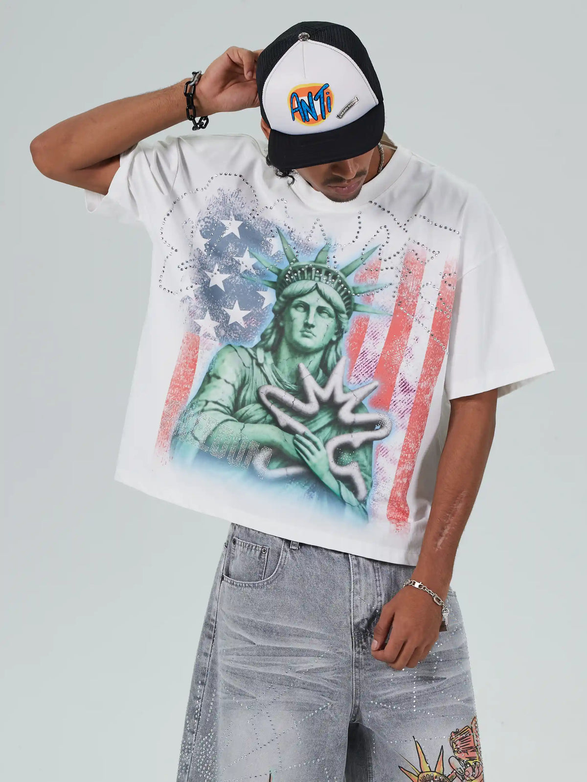 T-shirt années 90 Grunge Liberty Bling-684