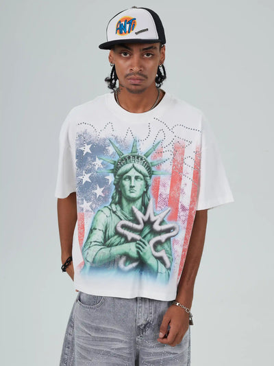 T-shirt années 90 Grunge Liberty Bling-684