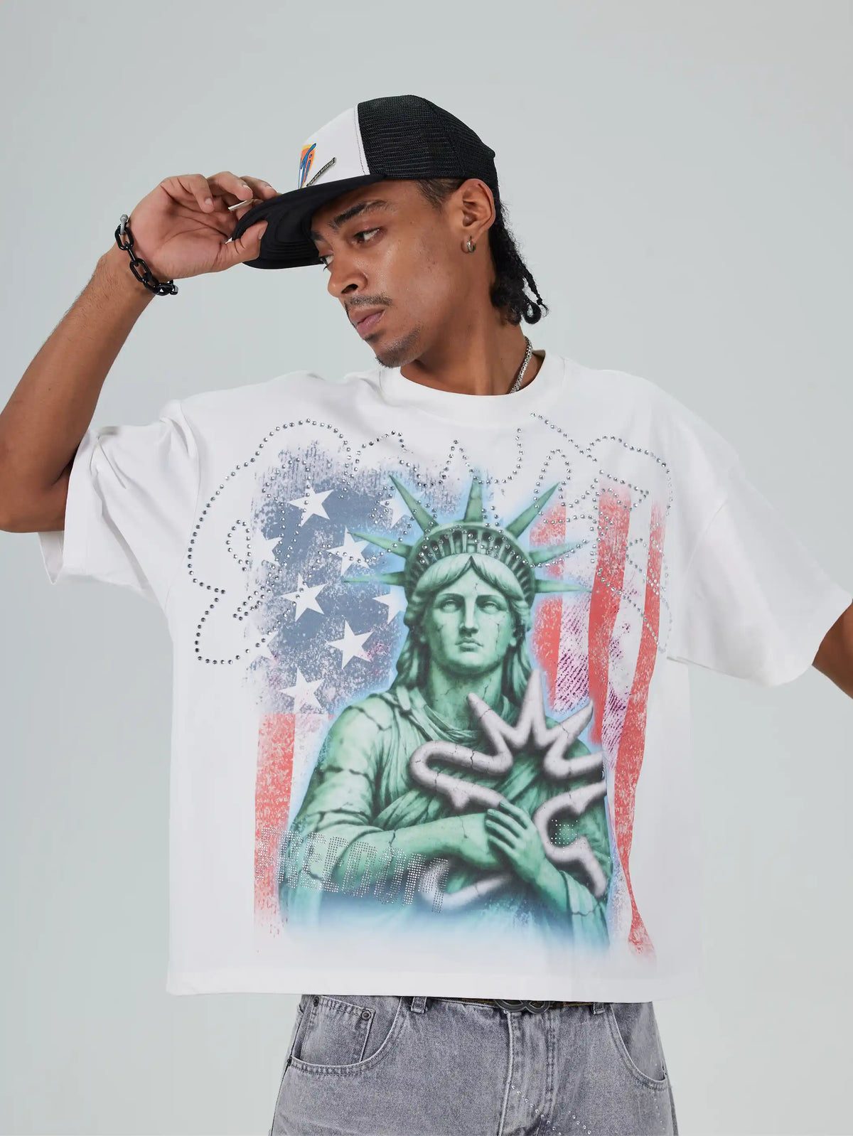 T-shirt années 90 Grunge Liberty Bling-684