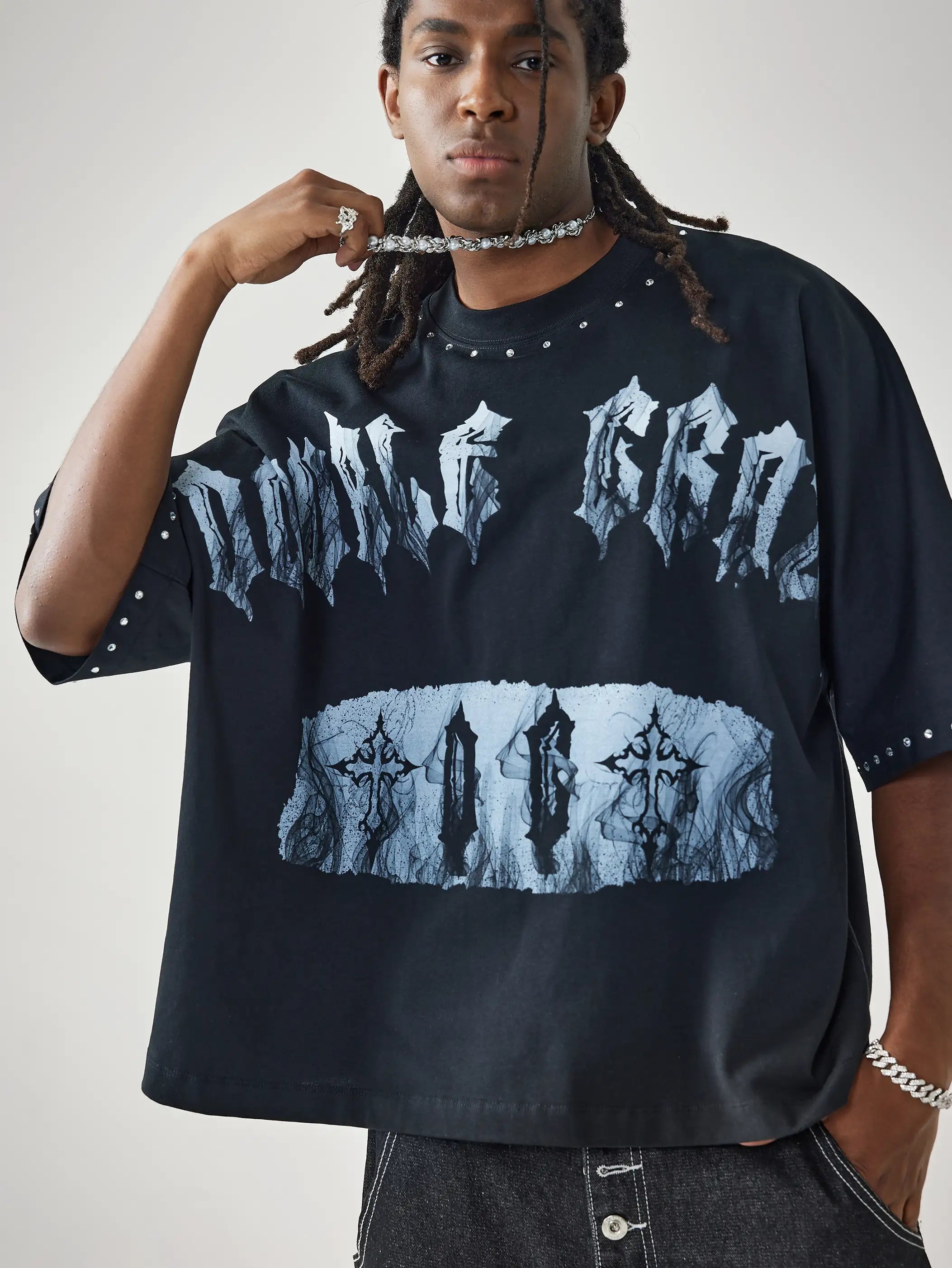 Doomed Cross Hooded T-shirt-189