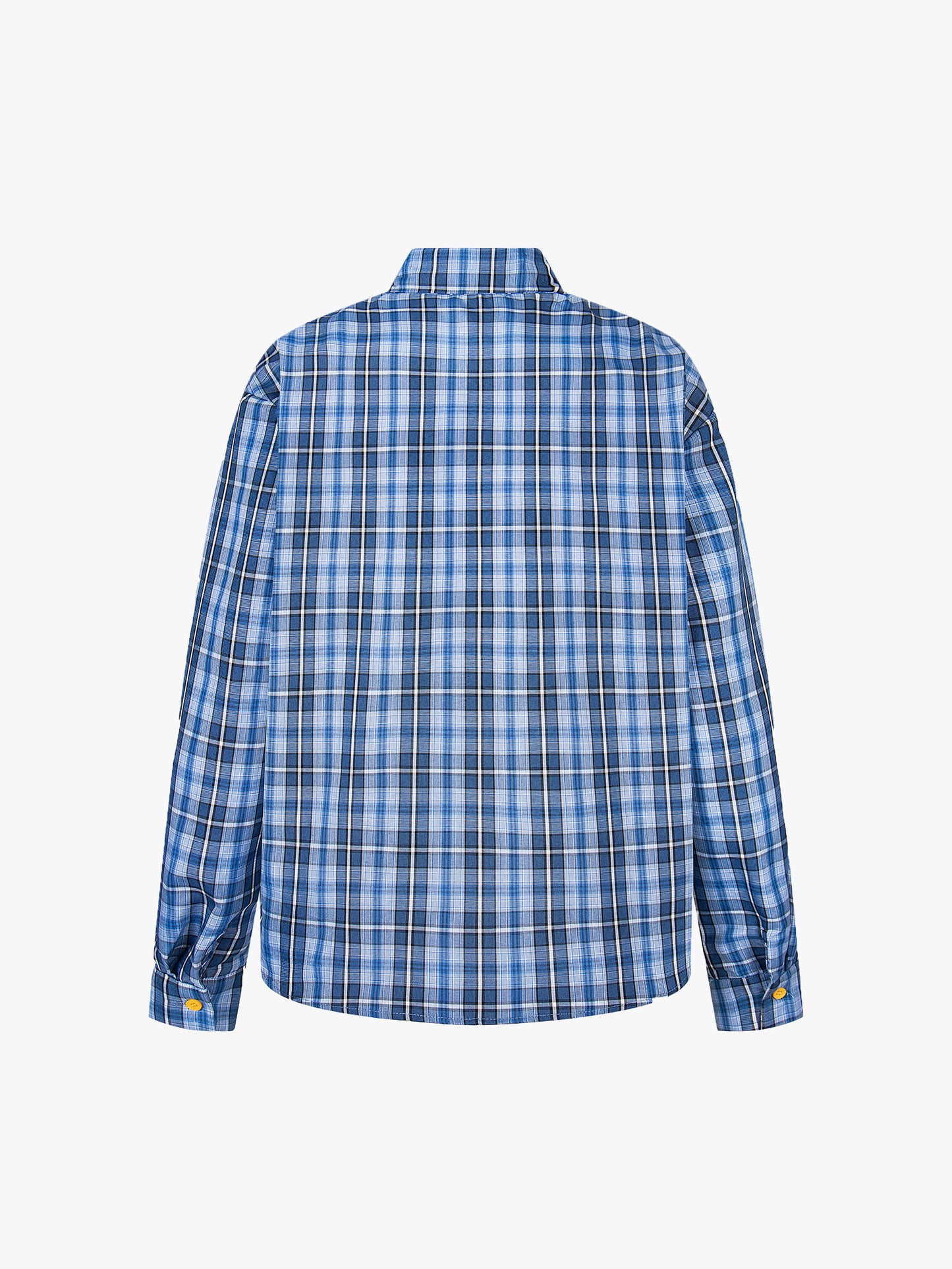 Plaid Graffiti Print Shirt Unisex Streetwear Long Sleeve Grunge Flannel Top-S1012