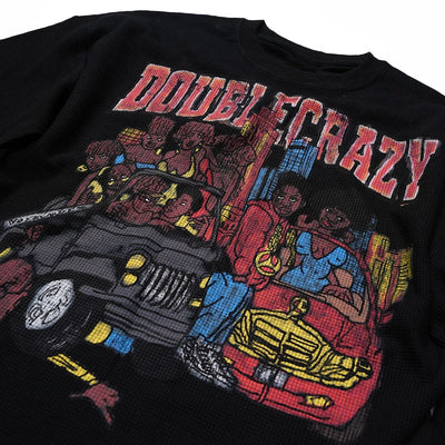T-shirt manches longues clouté Vintage Rap Crew - 697
