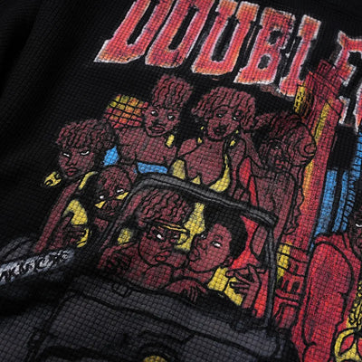 T-shirt manches longues clouté Vintage Rap Crew - 697