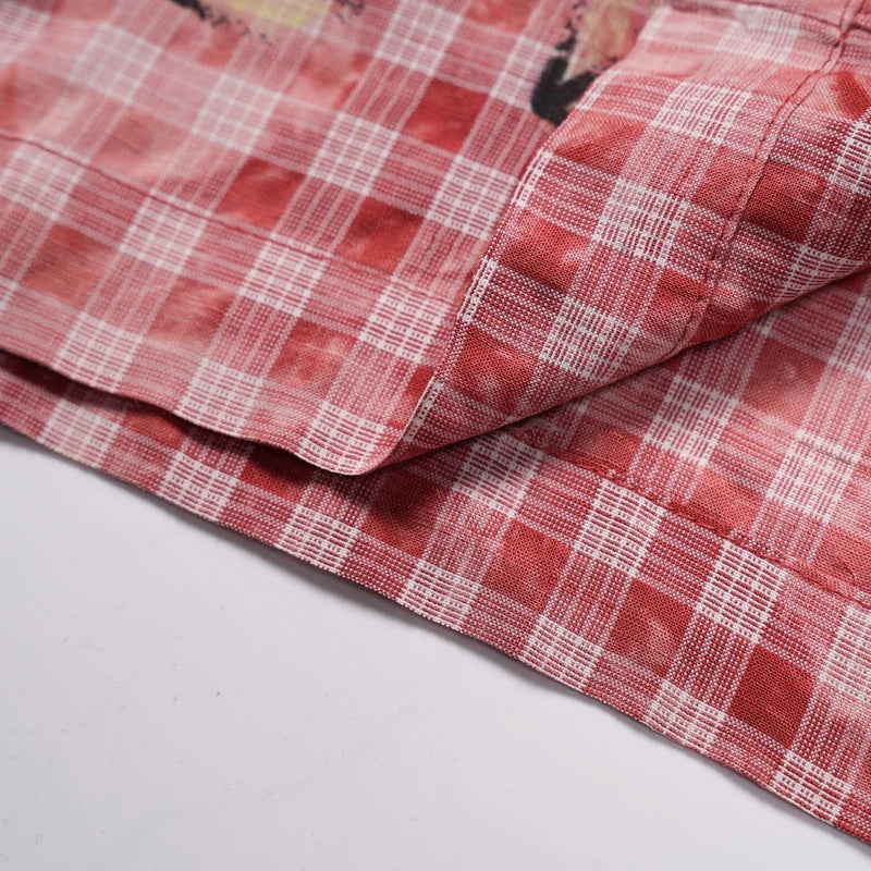 Studded Afro Plaid Shirt-703