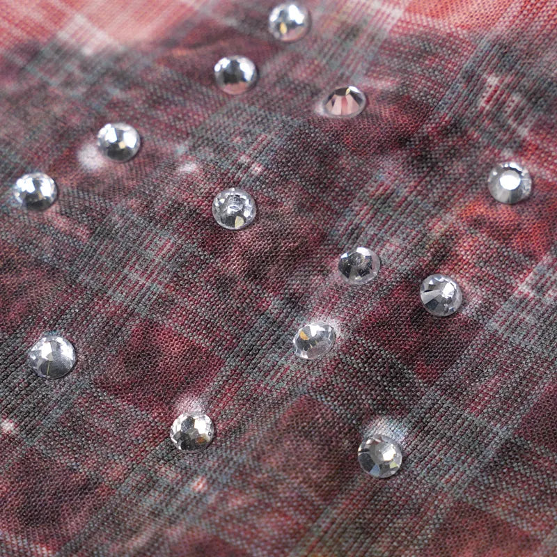 Studded Afro Plaid Shirt-703