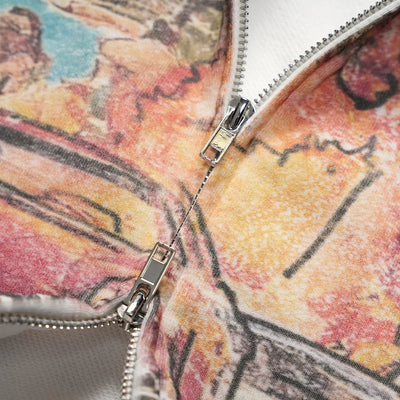 Faded Retro Car Zip Hoodie-706
