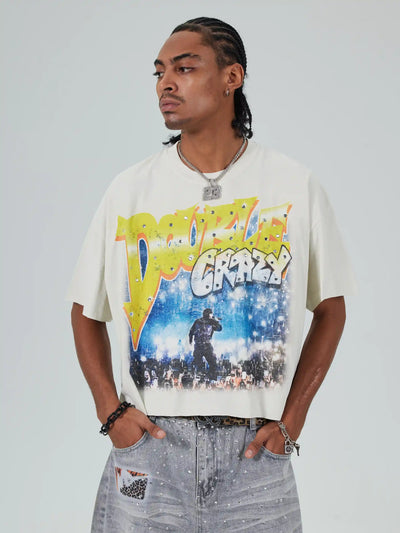Distressed Rockstar Faded Tee-617