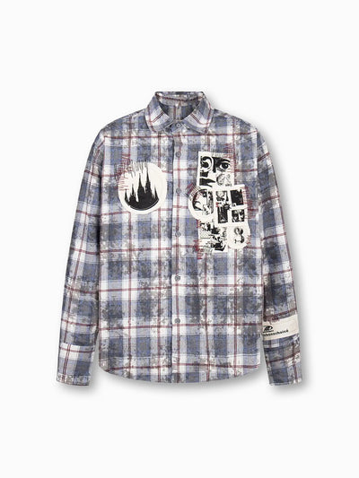 Graphic Plaid Street Shirt -S958