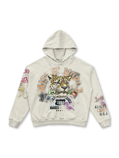Sweat à capuche léopard Misery Rose-808