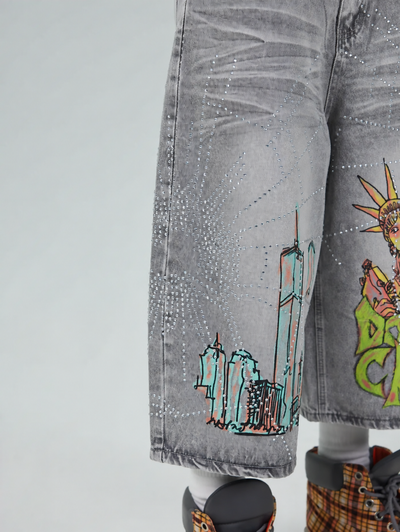 Iced Out Web Liberty Jorts-696