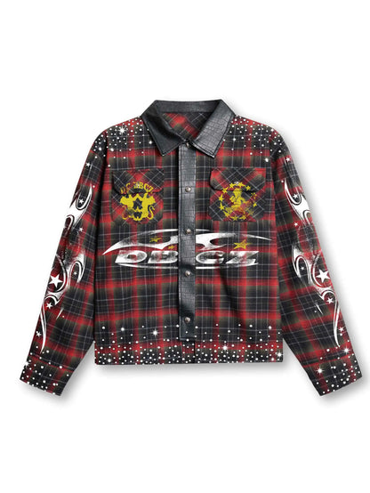 Fire Check Bling shirt-375