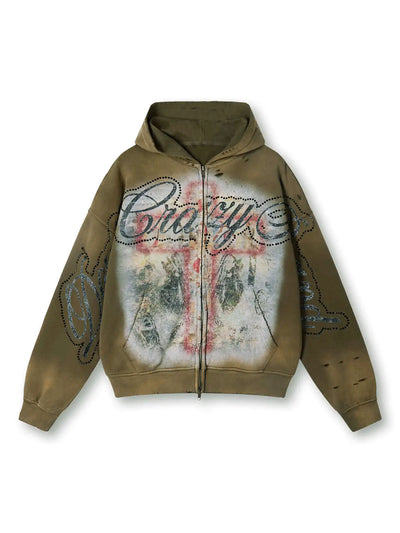 Crimson Cross Hoodie-355