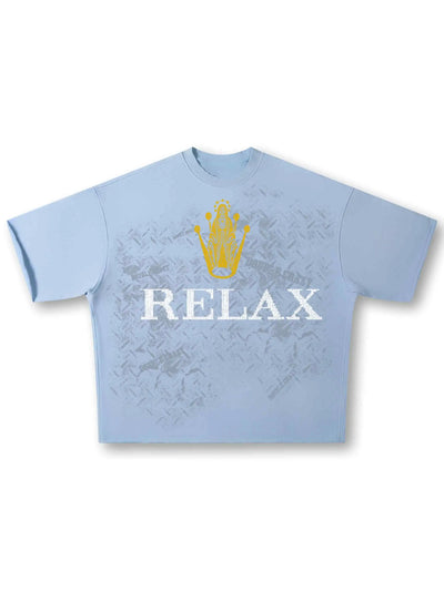 Boxy Relax Cracked Graphic Tee-431
