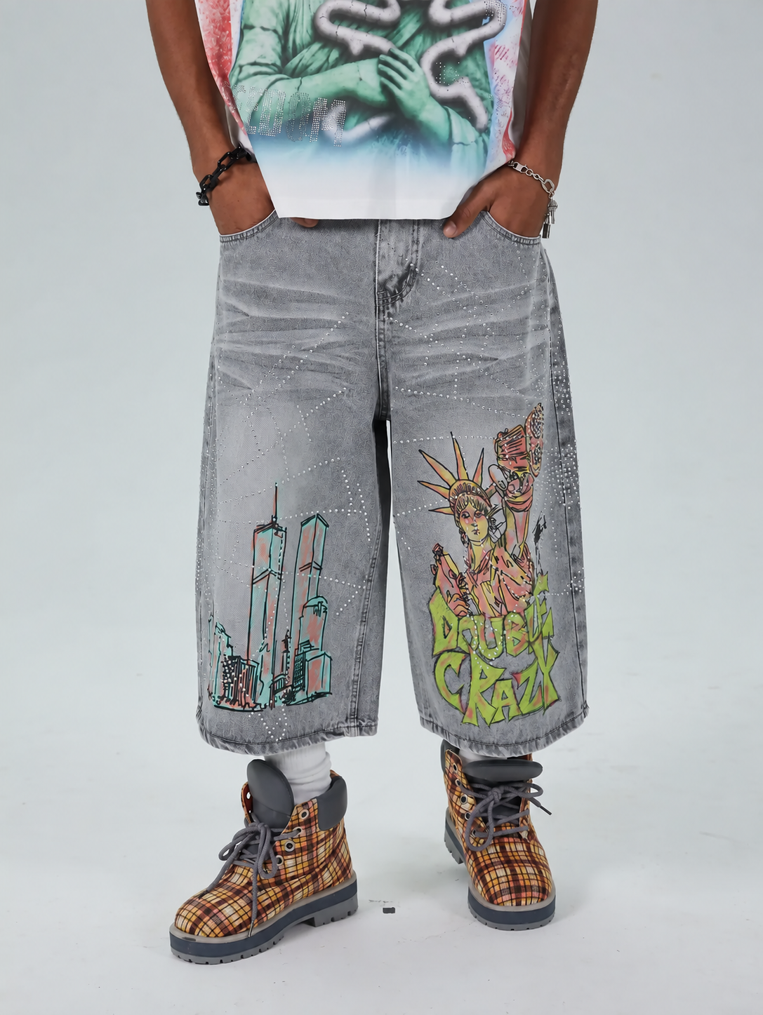 Iced Out Web Liberty Jorts-696