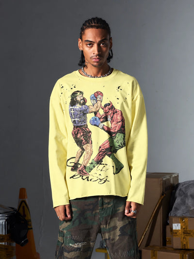 Vintage Painted Jesus L/S-748