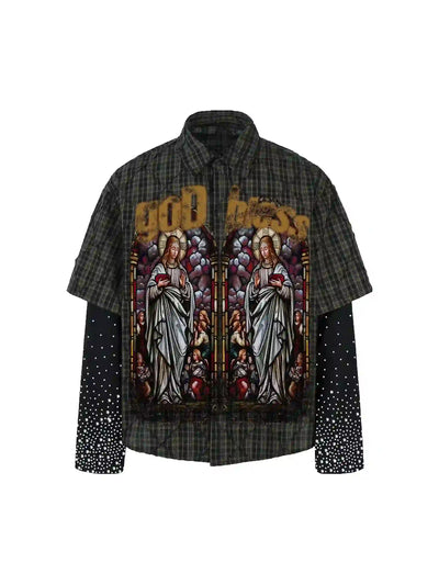 God Bless the Saints – Stained Glass Shirt-158