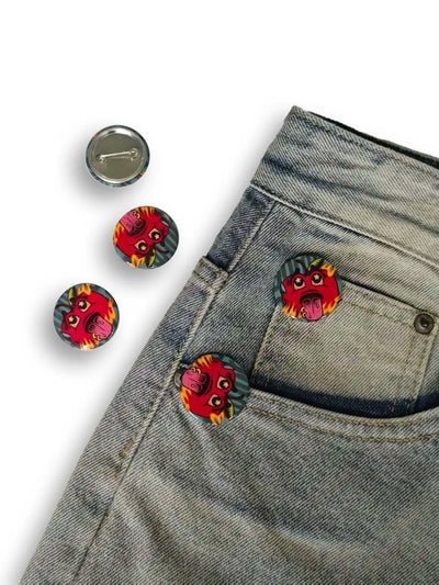 Épingle Punk Pomme Flamme Vintage-BJ-598