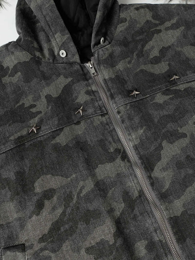 Fur-Lined Camo outerwear-S1162