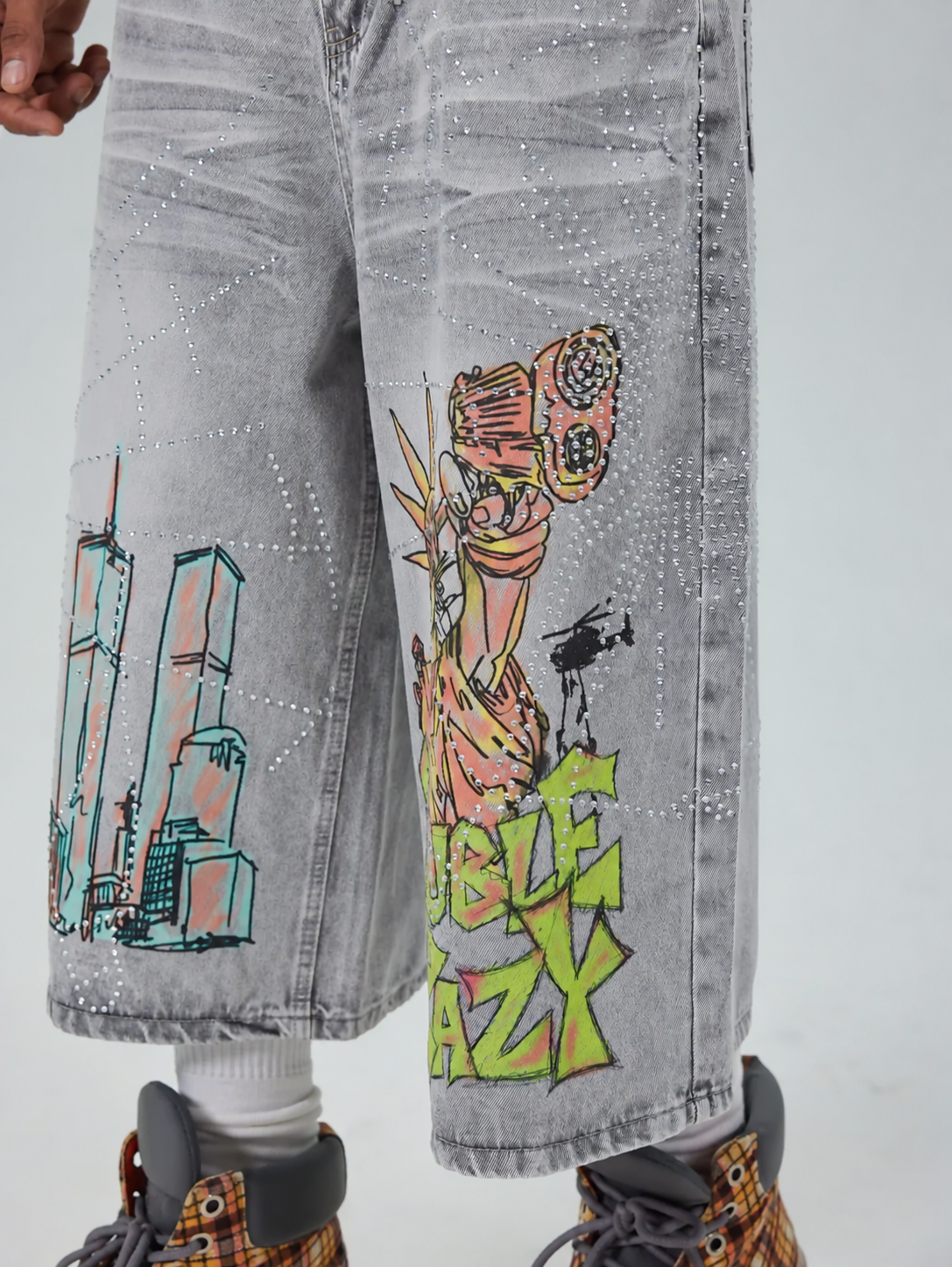 Iced Out Web Liberty Jorts-696