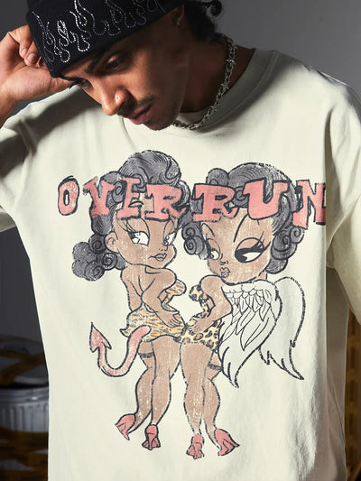 Washed Angel Devil Boxy Tee-740