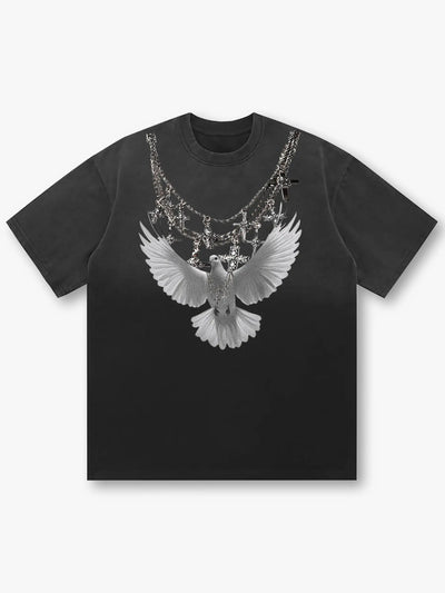 Camiseta Cruz Paloma Voladora-161