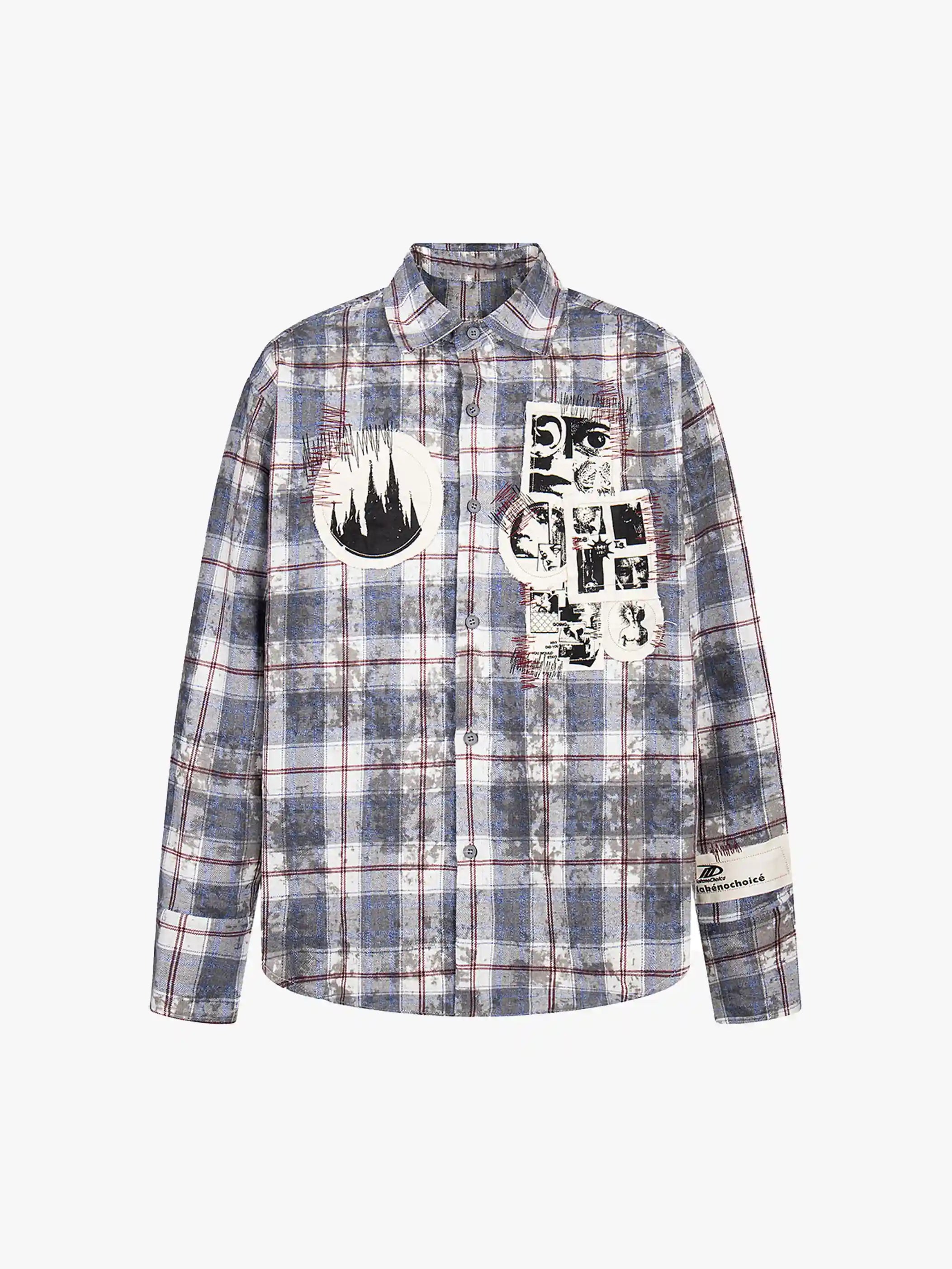 Graphic Plaid Street Shirt -s958