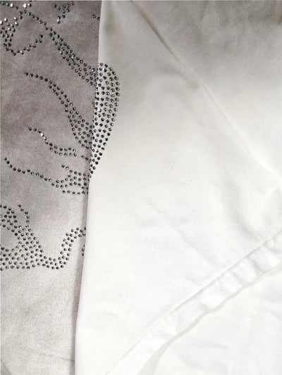 DOUBLECRAZY Camiseta Vintage de Gradiente de Diamantes con Hombre en Llamas-041