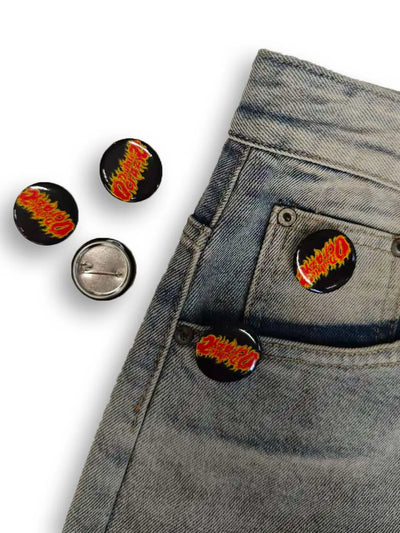 Sparkle Neon Flame Text Pin-BJ-599