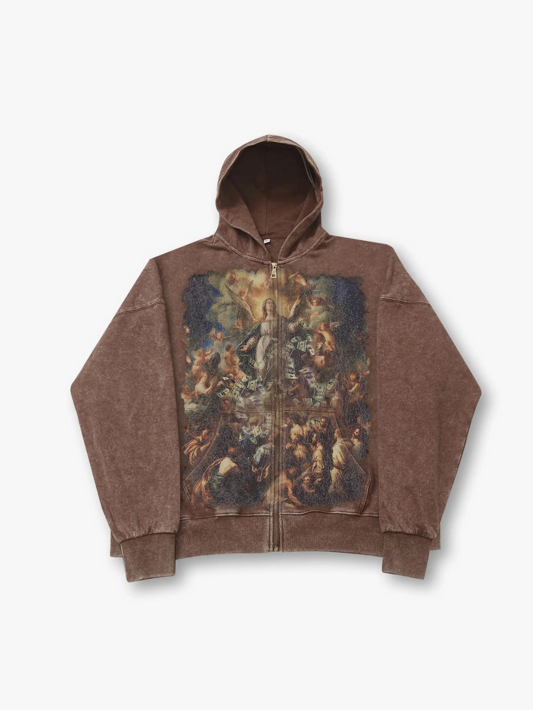 Zip-up Hoodie with Divine Art Print -134