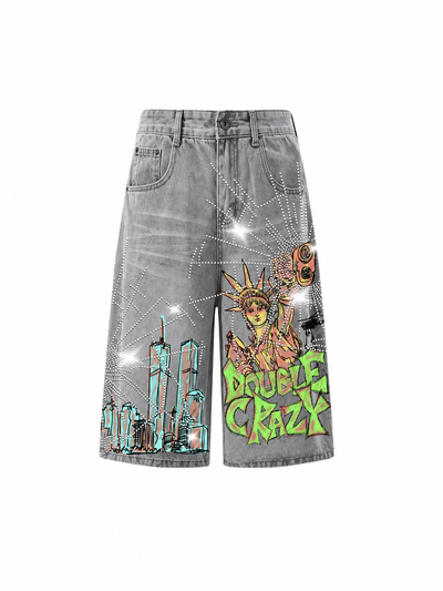 Iced Out Web Liberty Jorts-696