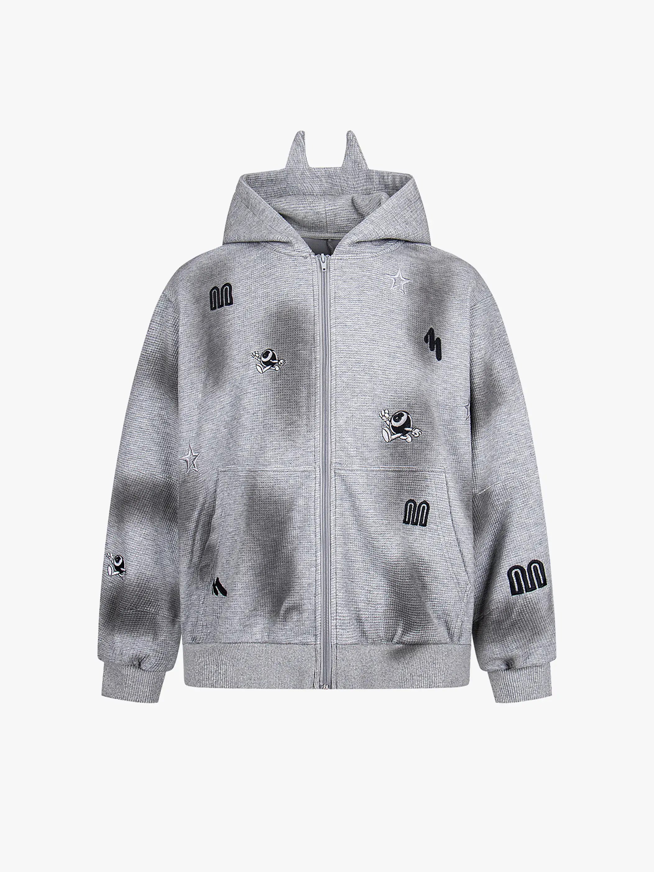 Space M8 Alien Graphic Zip Hoodie-S1122