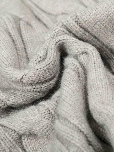 Pure Texture Knit Hoodie-S1167