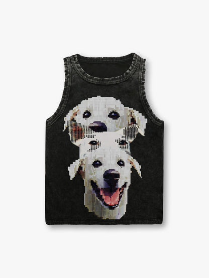 Pixelated Puppy Vest - 151
