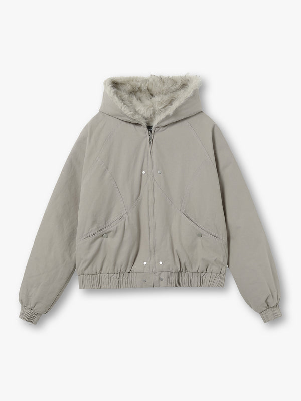Faux Fur-Lined Hooded Jackets in Black and Grey - Cozy and Stylish Outerwear for Winter